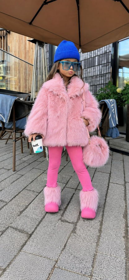 Cotton Candy Coat and Purse - 3-10Y