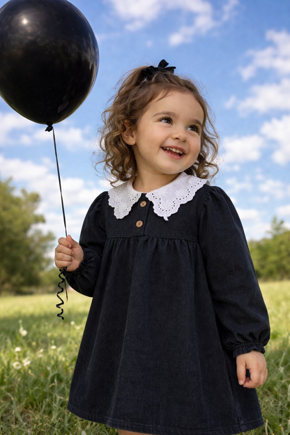 DENIM Dress - BLACK - 18M-6Y