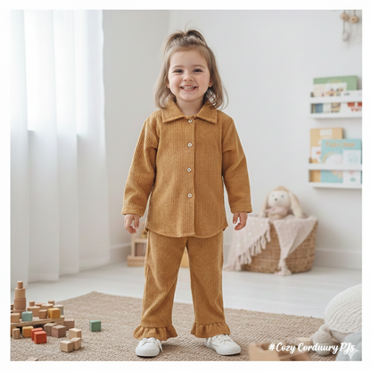 Vintage Ruffle Set - Moutarde - 1-6Y