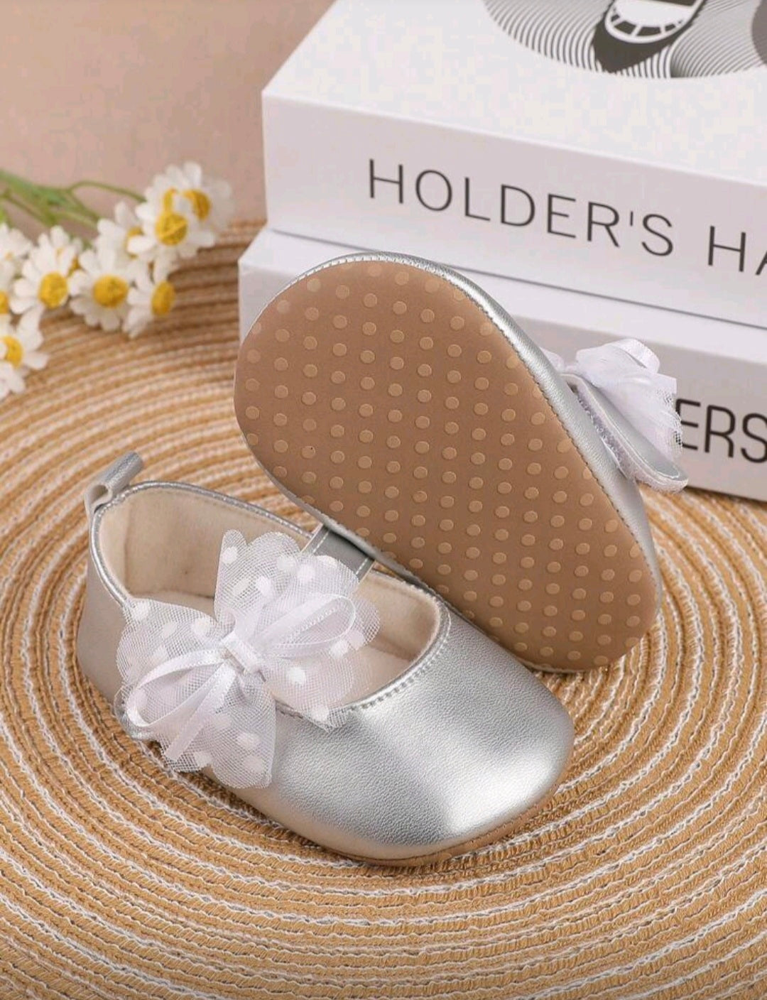 Silver Tulle Shimmer Mary Janes