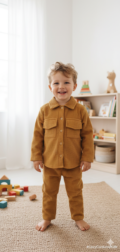 Trails Cord Set - Moutarde- 9M-4Y