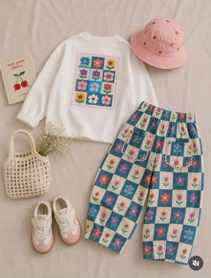 Garden of Eden Sweater & Pants Set - 2-8Y