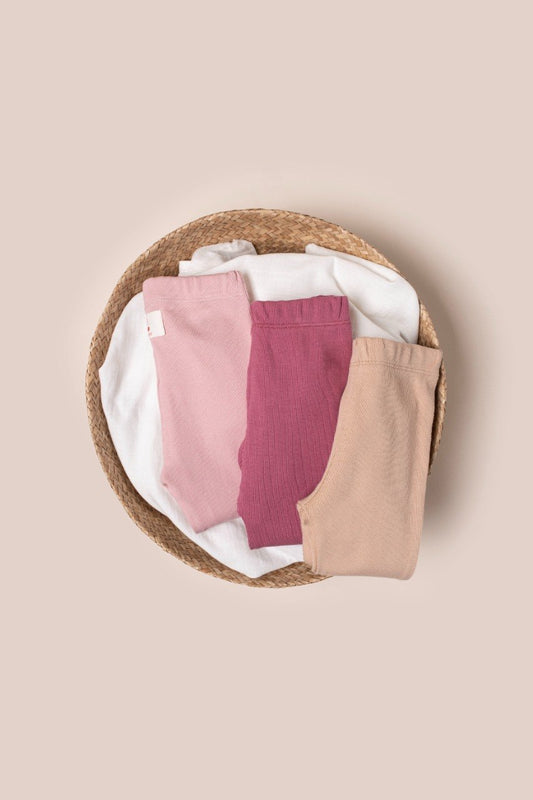 Cotton Legging Pink and Fushia 9M-4y