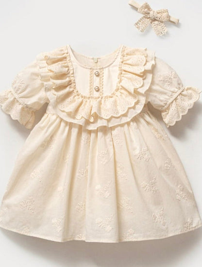 Vintage Blossom Lace Dress 9M-3Y