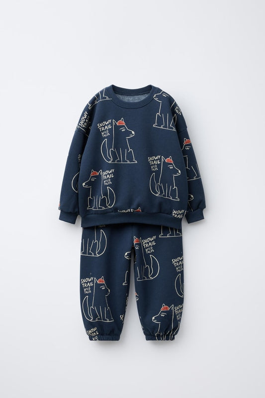 Snow Trail Sweater & Pants Set - 2-8Y