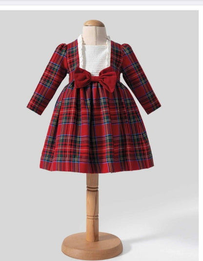 Merry and Bright Dress with Headband - 100% Cotton - 6-36M