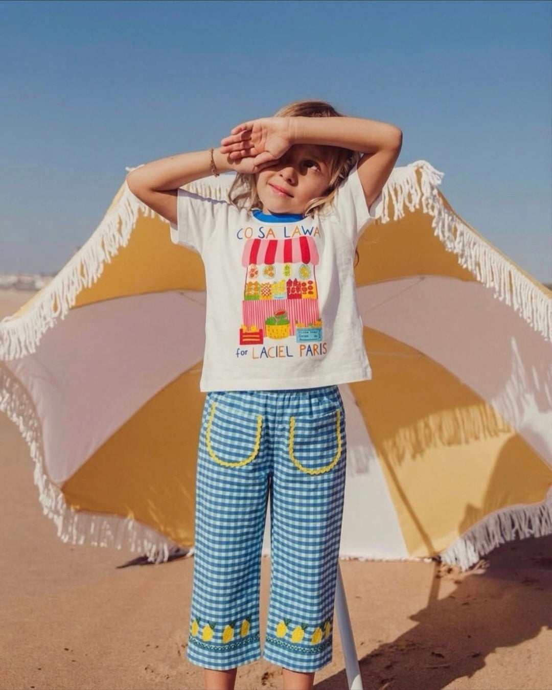 The AMALFI Coast Tshirt&pants set - 2-7Y