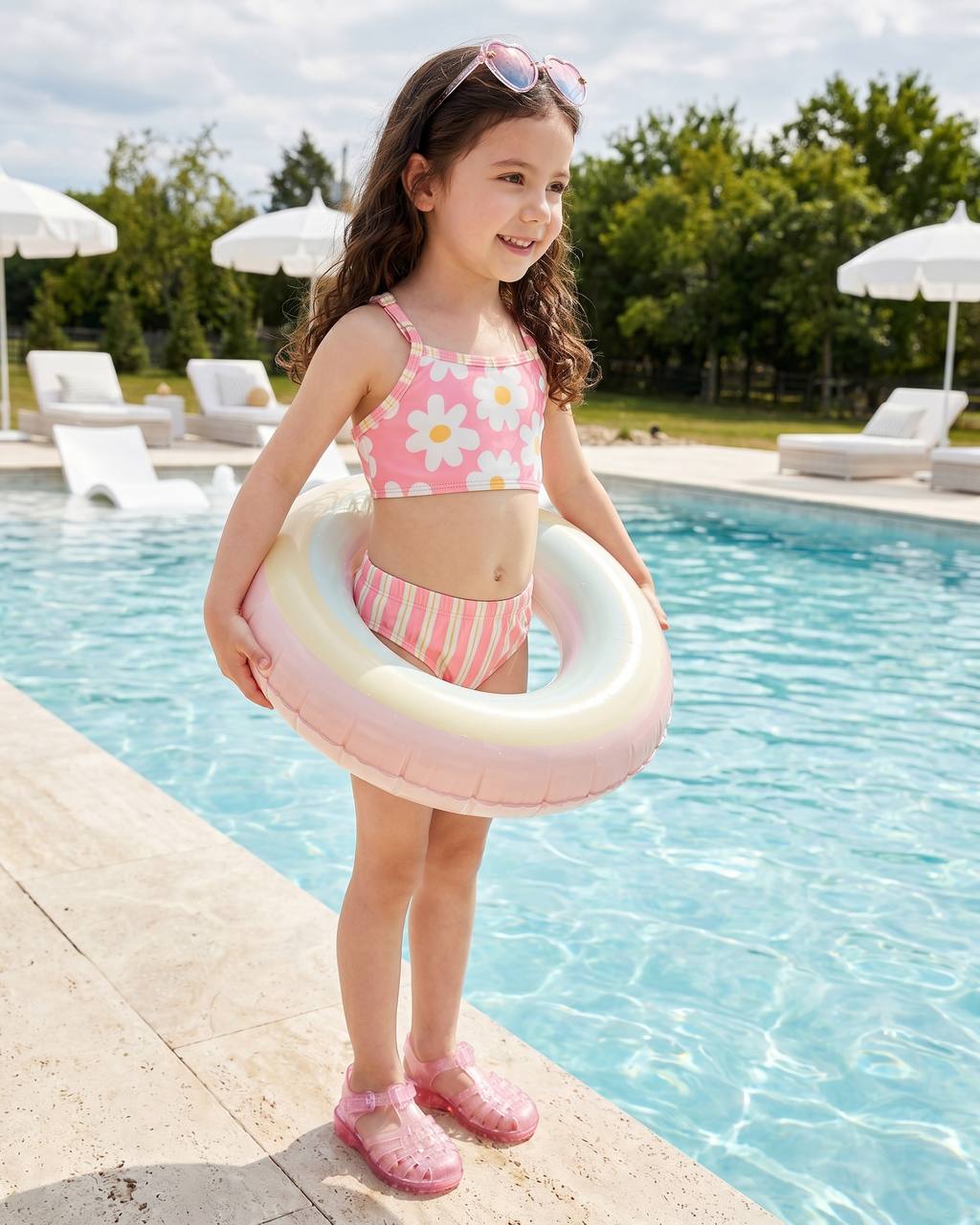 Floral 2 Piece Swimsuit - 3-10Y
