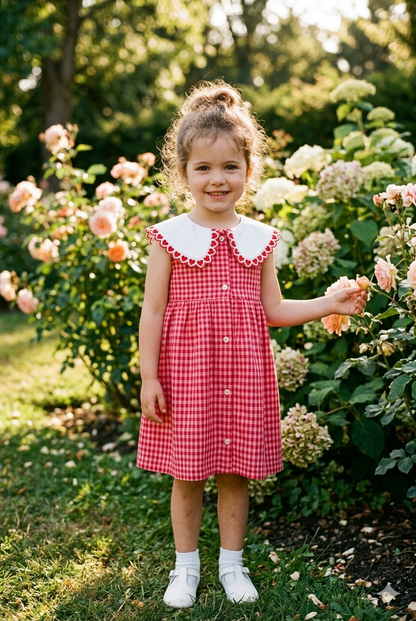 Checkered Red ❤️ Dress - 3-8Y