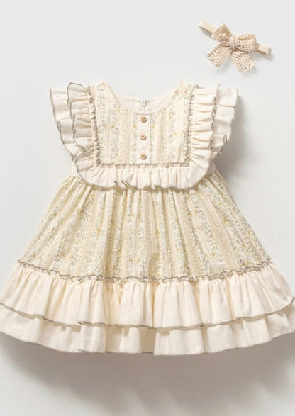 Ivory Meadow Ruffle Dress 9M-3Y