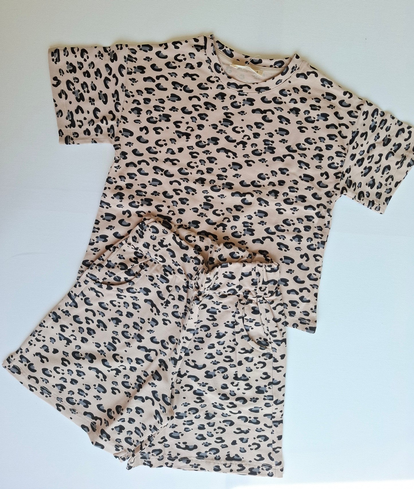 Leopard Shorts & Tshirt Set - 3-8Y