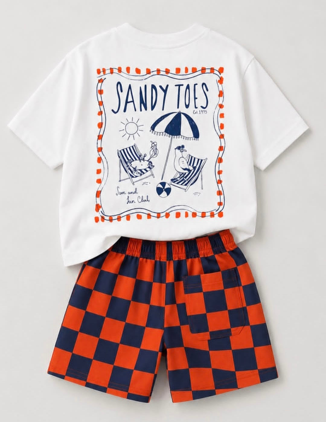 Sandy Toes Shorts & Tshirt Set - 2-8Y
