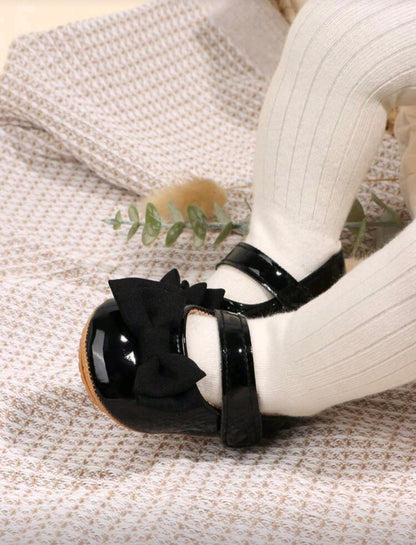 Black glossy Bow Flats