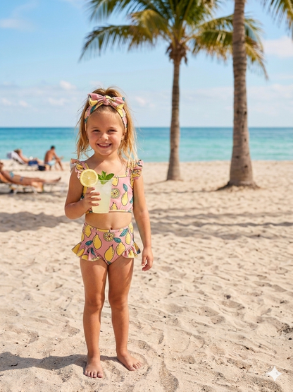 Mediterranean Lemon 2 Piece Swim Set - 3-9Y