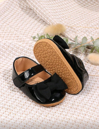 Black glossy Bow Flats