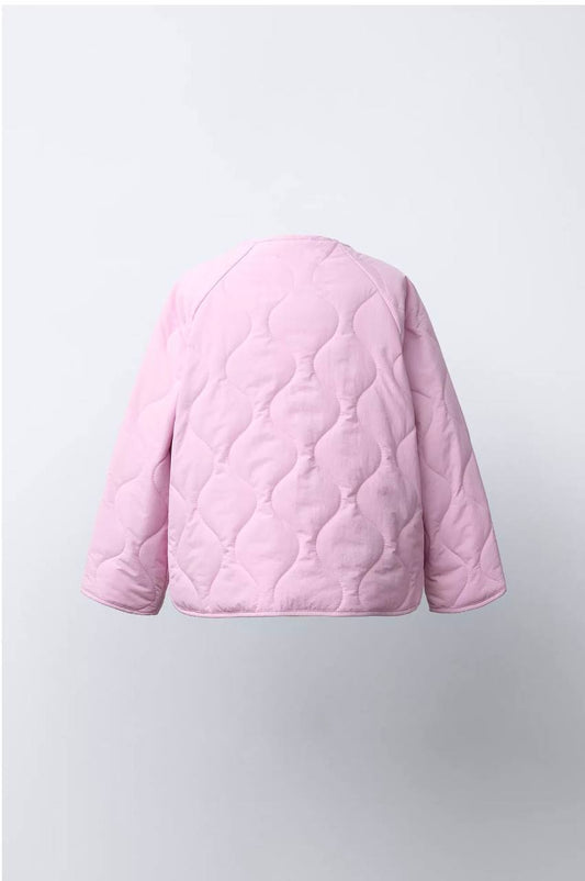 Girl Puff Jacket - Pink - 2-7Y