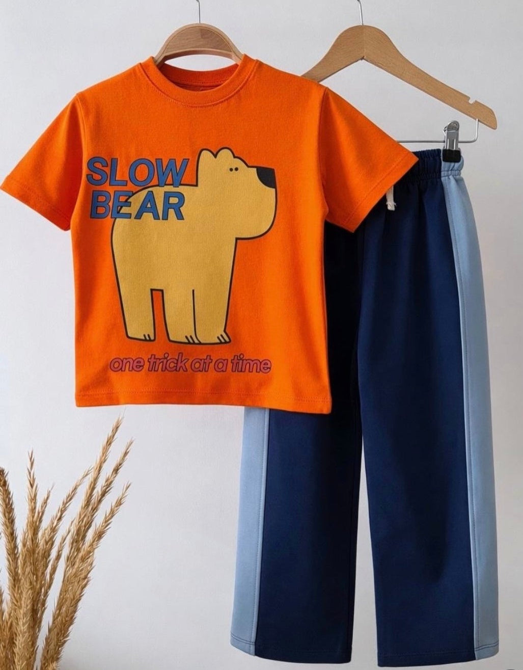 The SLOW Bear - Pants & Tshirt Set - 2-7Y