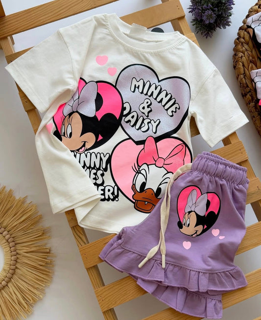 Minnie & Daisy Shorts & Tshirt Set - 2-8Y