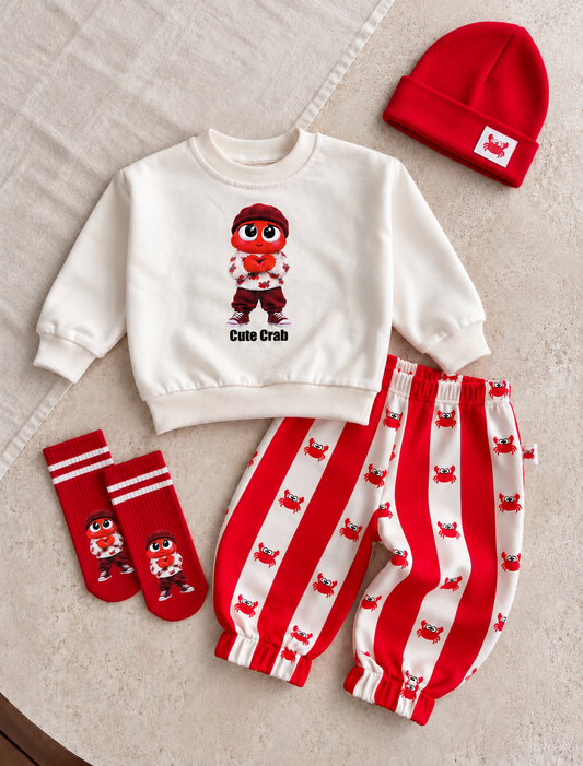 Cute Crab Baby Set (4 pcs) - 6M-3Y