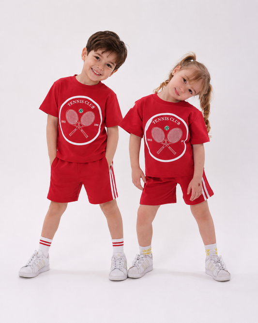 The Tennis Club - Shorts & Tshirt Set - 2-8Y