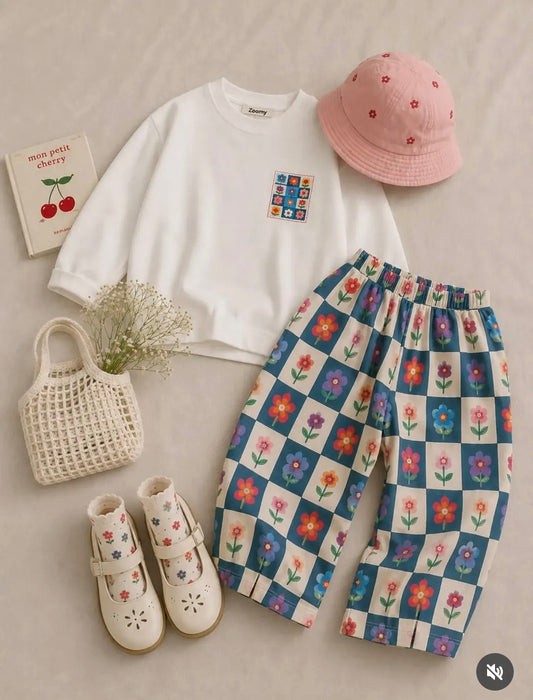 Garden of Eden Sweater & Pants Set - 2-8Y
