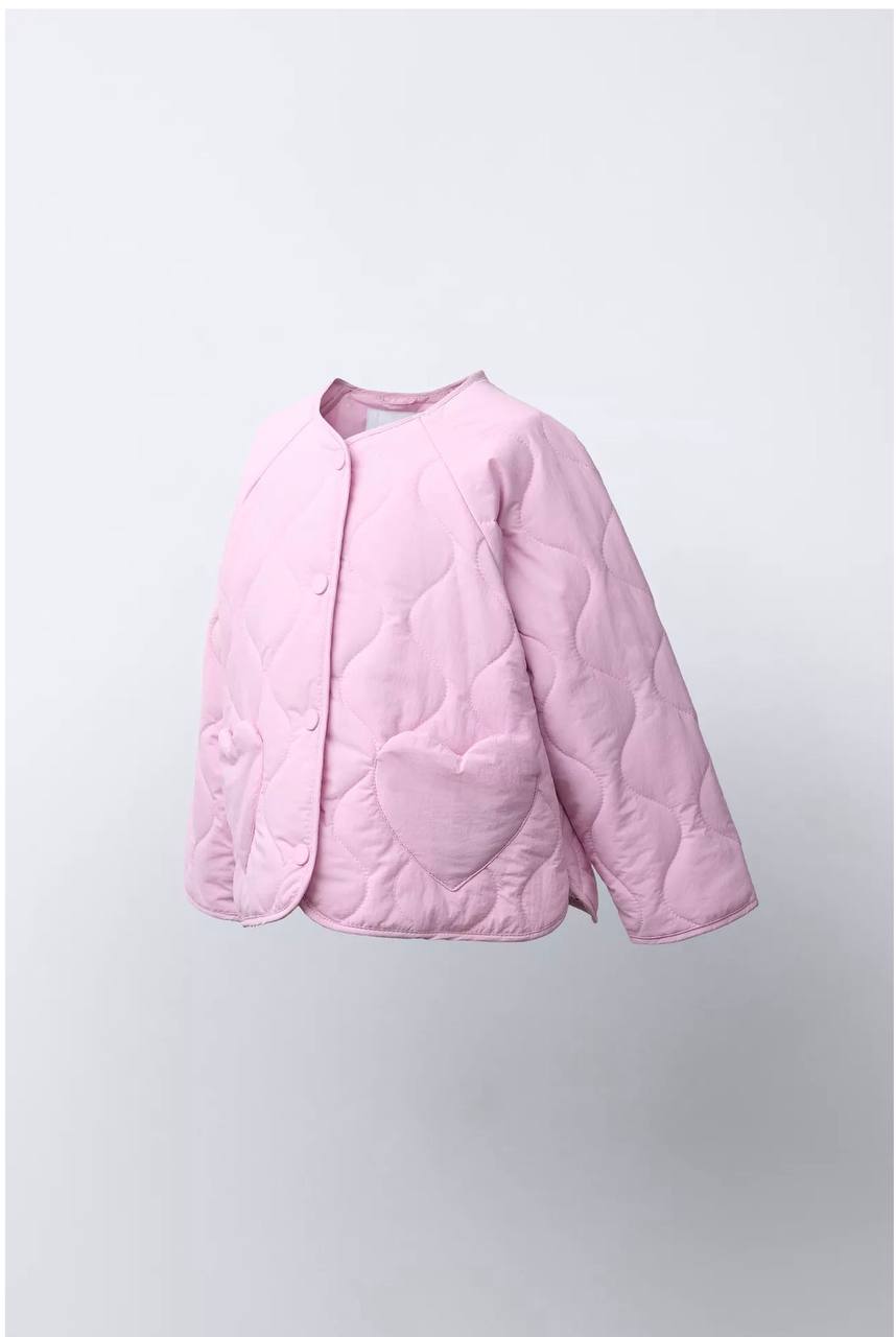 Girl Puff Jacket - Pink - 2-7Y