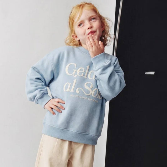 Gelato Al Sole Baby Blue Sweater - 2-7Y