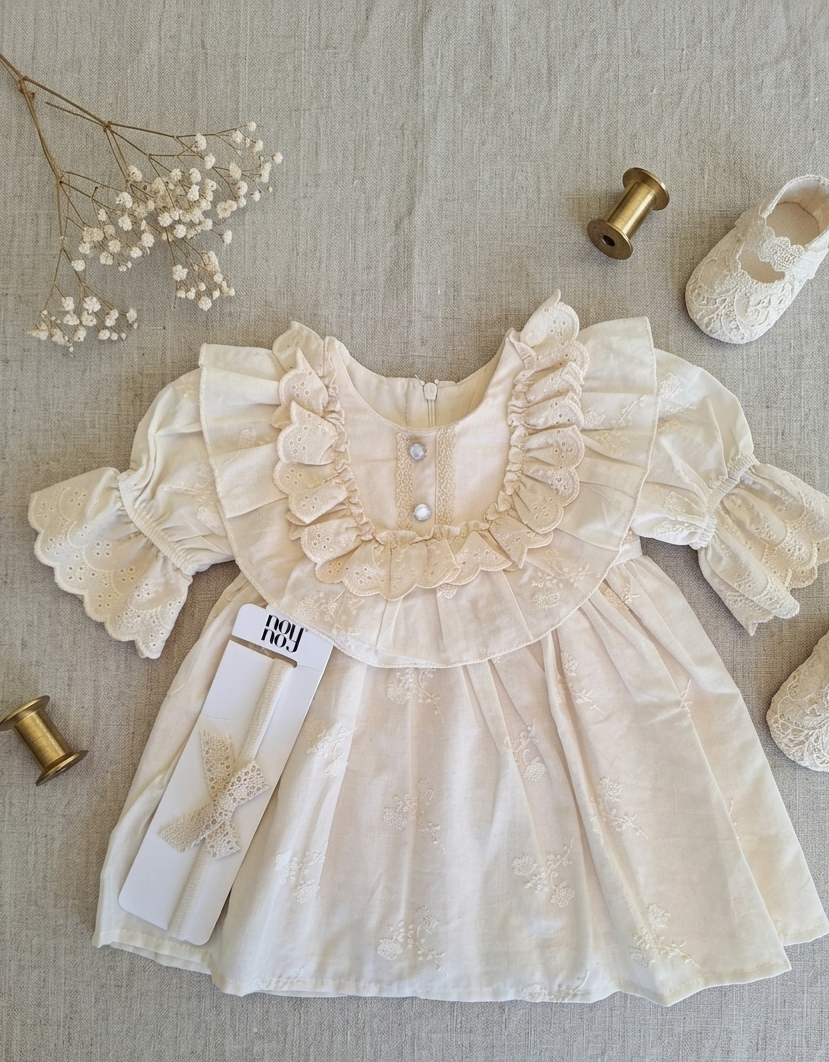 Vintage Blossom Lace Dress 9M-3Y