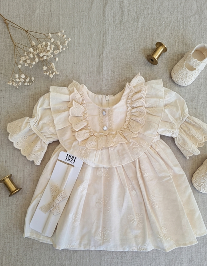 Vintage Blossom Lace Dress 9M-3Y