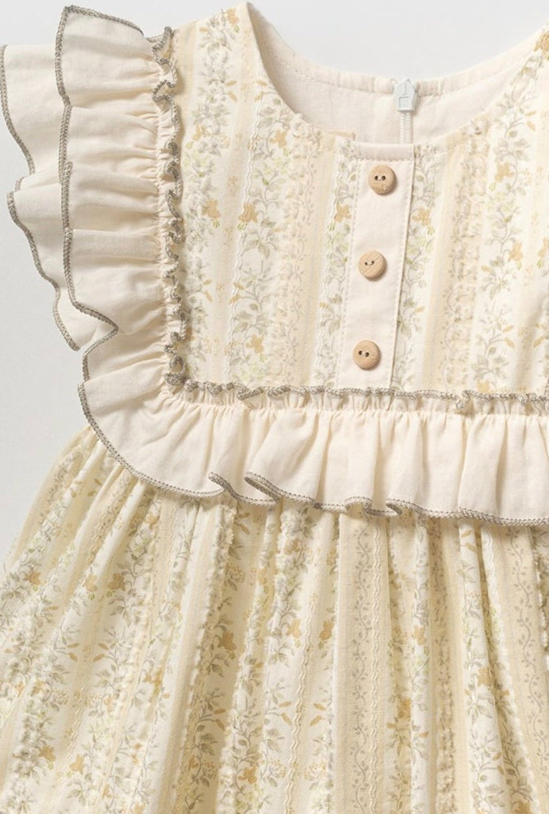 Ivory Meadow Ruffle Dress 9M-3Y