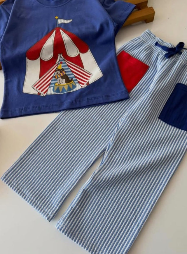 Le Cirque Pants & Tshirt Set - 2-8Y