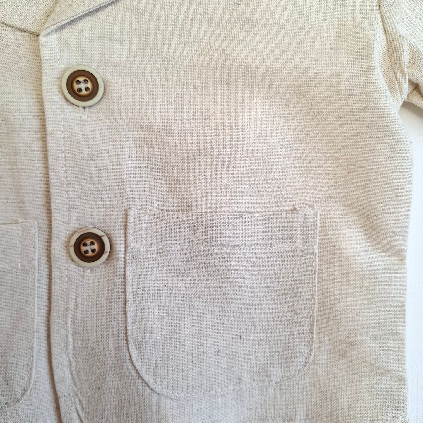 Coastal Linen Blazer Set - 9M-3Y