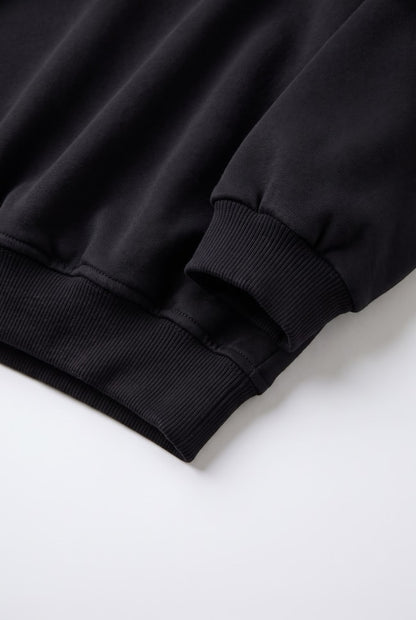 Polo Cut Cotton Sweater - Black - 2-8Y